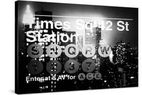 Subway and City Art - Times Square - 42 Street Station-Philippe Hugonnard-Stretched Canvas