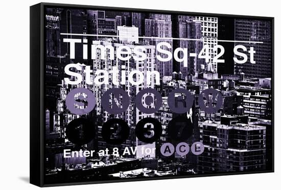 Subway and City Art - Times Square - 42 Street Station-Philippe Hugonnard-Framed Stretched Canvas