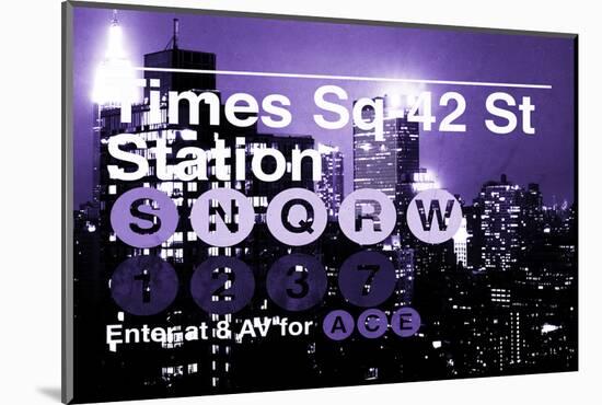 Subway and City Art - Times Square - 42 Street Station-Philippe Hugonnard-Mounted Photographic Print