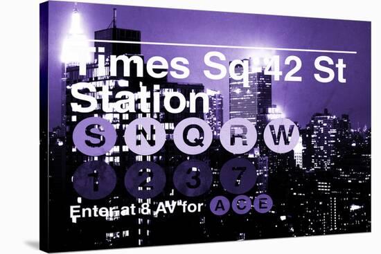 Subway and City Art - Times Square - 42 Street Station-Philippe Hugonnard-Stretched Canvas