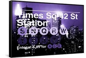 Subway and City Art - Times Square - 42 Street Station-Philippe Hugonnard-Framed Stretched Canvas