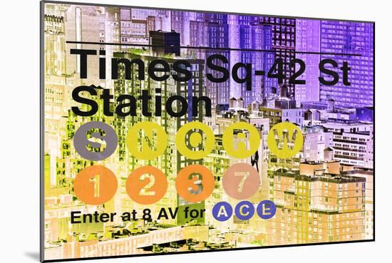 Subway and City Art - Times Square - 42 Street Station-Philippe Hugonnard-Mounted Photographic Print