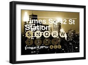 Subway and City Art - Times Square - 42 Street Station-Philippe Hugonnard-Framed Photographic Print