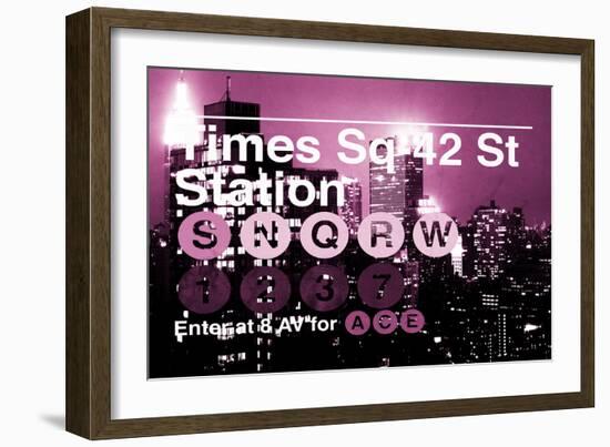 Subway and City Art - Times Square - 42 Street Station-Philippe Hugonnard-Framed Photographic Print