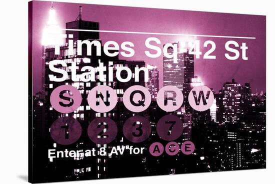 Subway and City Art - Times Square - 42 Street Station-Philippe Hugonnard-Stretched Canvas