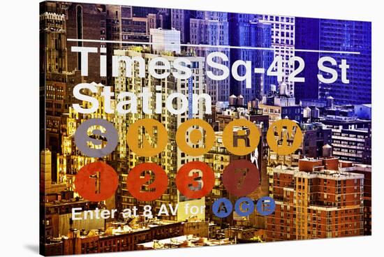 Subway and City Art - Times Square - 42 Street Station-Philippe Hugonnard-Stretched Canvas