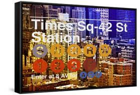 Subway and City Art - Times Square - 42 Street Station-Philippe Hugonnard-Framed Stretched Canvas