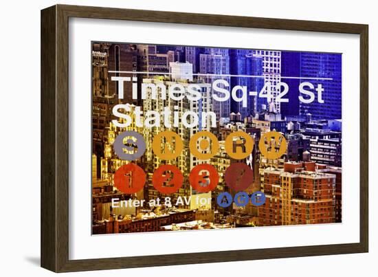 Subway and City Art - Times Square - 42 Street Station-Philippe Hugonnard-Framed Photographic Print