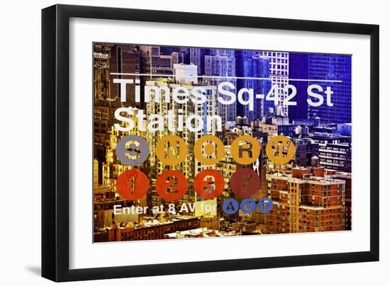 Subway and City Art - Times Square - 42 Street Station-Philippe Hugonnard-Framed Photographic Print