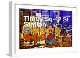 Subway and City Art - Times Square - 42 Street Station-Philippe Hugonnard-Framed Photographic Print