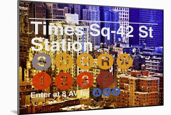 Subway and City Art - Times Square - 42 Street Station-Philippe Hugonnard-Mounted Photographic Print