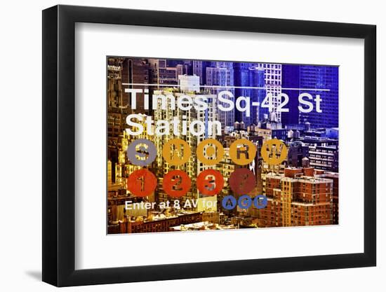 Subway and City Art - Times Square - 42 Street Station-Philippe Hugonnard-Framed Photographic Print