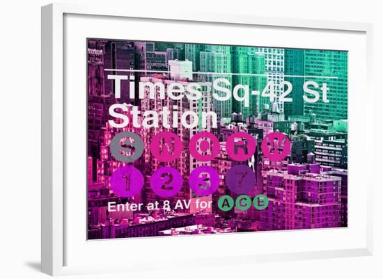 Subway and City Art - Times Square - 42 Street Station-Philippe Hugonnard-Framed Photographic Print