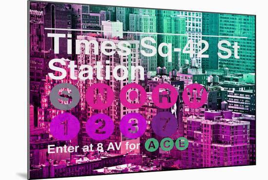 Subway and City Art - Times Square - 42 Street Station-Philippe Hugonnard-Mounted Photographic Print