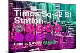 Subway and City Art - Times Square - 42 Street Station-Philippe Hugonnard-Mounted Photographic Print