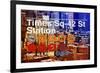 Subway and City Art - Times Square - 42 Street Station-Philippe Hugonnard-Framed Photographic Print