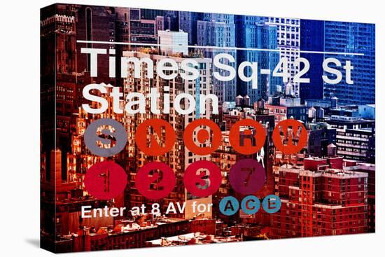 Subway and City Art - Times Square - 42 Street Station-Philippe Hugonnard-Stretched Canvas