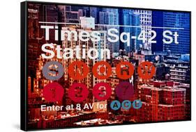 Subway and City Art - Times Square - 42 Street Station-Philippe Hugonnard-Framed Stretched Canvas