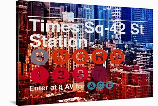 Subway and City Art - Times Square - 42 Street Station-Philippe Hugonnard-Stretched Canvas