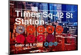 Subway and City Art - Times Square - 42 Street Station-Philippe Hugonnard-Mounted Photographic Print