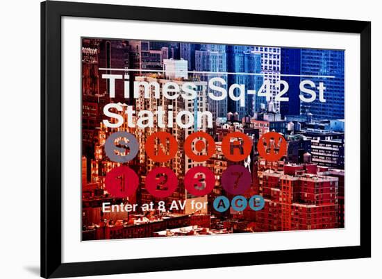 Subway and City Art - Times Square - 42 Street Station-Philippe Hugonnard-Framed Photographic Print