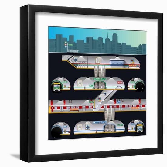 Subway Complex-Nikola Knezevic-Framed Art Print