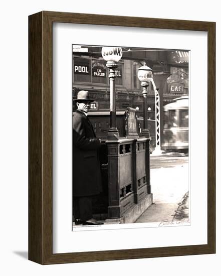 Subway Entrance, Flatbush and Atlantic Aves, Brooklyn-null-Framed Art Print