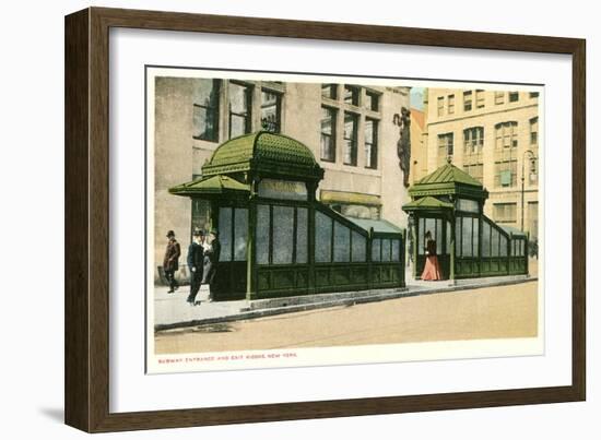 Subway Entrance, New York City-null-Framed Art Print