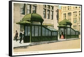 Subway Entrance, New York City-null-Framed Stretched Canvas