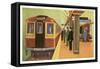 Subway Platform, Chicago, Illinois-null-Framed Stretched Canvas