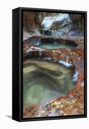 Subway Pools at Zion-Vincent James-Framed Stretched Canvas
