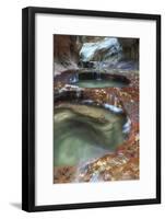 Subway Pools at Zion-Vincent James-Framed Photographic Print