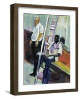 Subway Riders, New York City-Patti Mollica-Framed Giclee Print