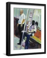 Subway Riders, New York City-Patti Mollica-Framed Giclee Print