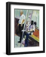 Subway Riders, New York City-Patti Mollica-Framed Premium Giclee Print