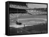 Subway Series: Overall View of Yankee Stadium as the NY Yankees, Umpires and the Brooklyn Dodgers-Ralph Morse-Framed Stretched Canvas