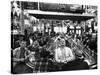 Subway Series: Rapt Audience in Bar Watching World Series Game from New York on TV-Francis Miller-Stretched Canvas