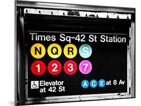Subway Sign at Times Square, 42 St Station, Manhattan, New York, Special-Philippe Hugonnard-Mounted Premium Photographic Print