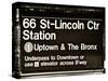 Subway Sign at Times Square, 66 Street Lincoln Station, Manhattan, NYC, White Frame-Philippe Hugonnard-Stretched Canvas
