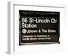 Subway Sign at Times Square, 66 Street Lincoln Station, Manhattan, NYC, White Frame-Philippe Hugonnard-Framed Art Print