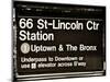 Subway Sign at Times Square, 66 Street Lincoln Station, Manhattan, NYC, White Frame-Philippe Hugonnard-Mounted Art Print