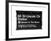 Subway Sign at Times Square, 66 Street Lincoln Station, Manhattan, NYC, White Frame-Philippe Hugonnard-Framed Art Print