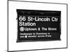 Subway Sign at Times Square, 66 Street Lincoln Station, Manhattan, NYC, White Frame-Philippe Hugonnard-Mounted Art Print