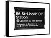 Subway Sign at Times Square, 66 Street Lincoln Station, Manhattan, NYC, White Frame-Philippe Hugonnard-Framed Stretched Canvas