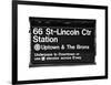 Subway Sign at Times Square, 66 Street Lincoln Station, Manhattan, NYC, White Frame-Philippe Hugonnard-Framed Art Print