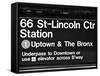 Subway Sign at Times Square, 66 Street Lincoln Station, Manhattan, NYCa-Philippe Hugonnard-Framed Stretched Canvas