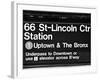 Subway Sign at Times Square, 66 Street Lincoln Station, Manhattan, NYCa-Philippe Hugonnard-Framed Photographic Print