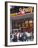 Subway Sign in Times Square, Manhattan-Christian Kober-Framed Photographic Print