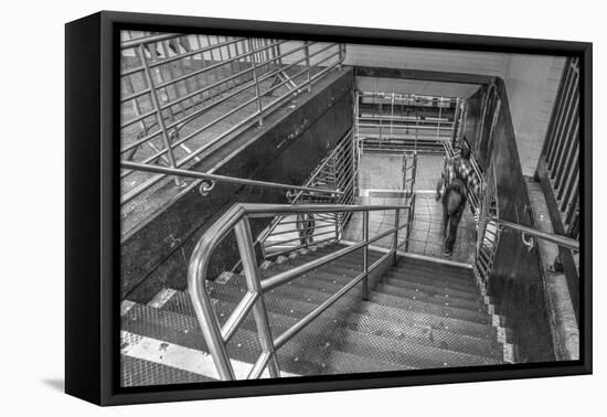 Subway Stairs-Robert Goldwitz-Framed Stretched Canvas