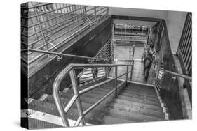 Subway Stairs-Robert Goldwitz-Stretched Canvas